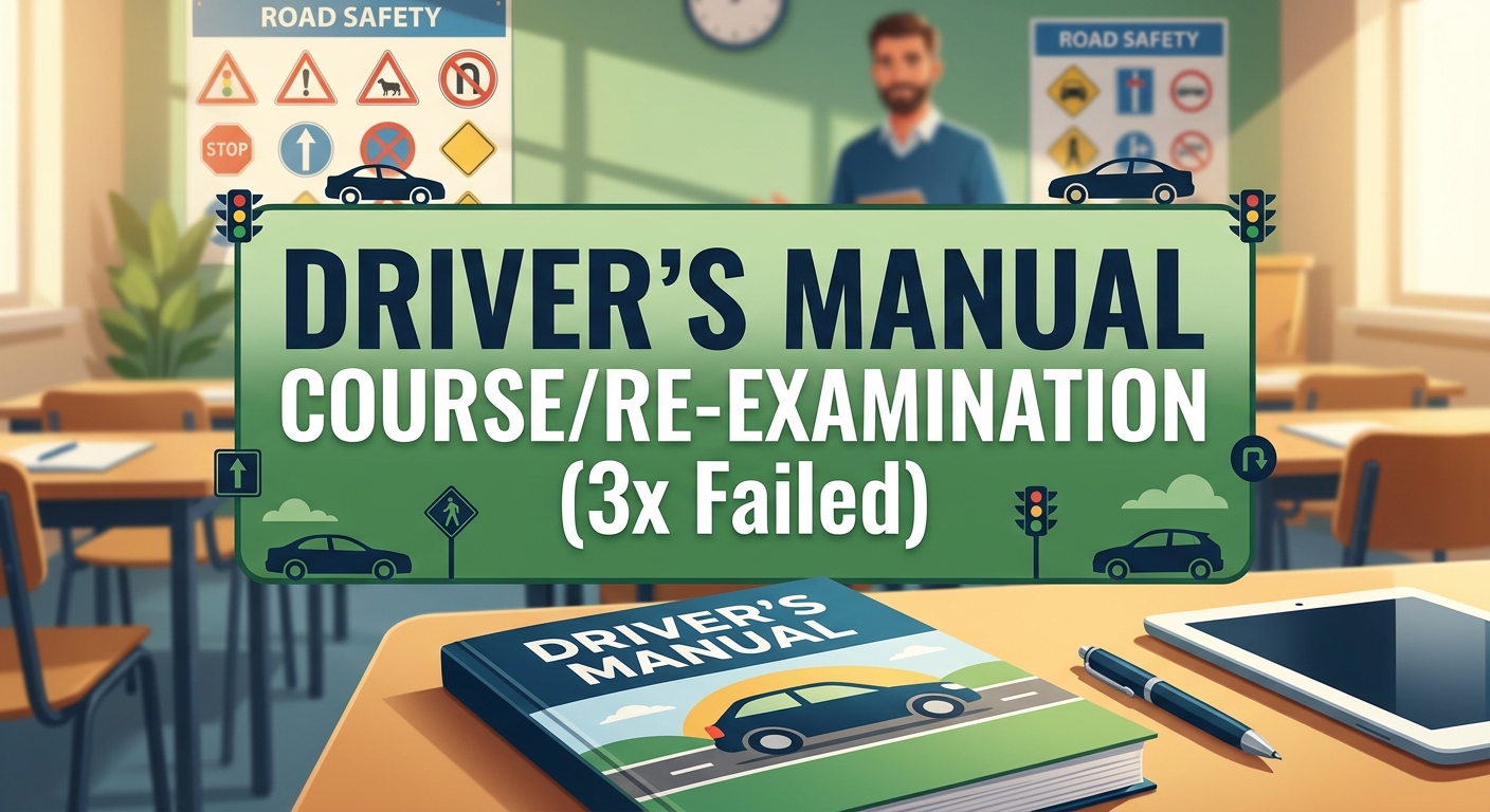 Driver’s Manual course/Re-Examination (3x Failed)